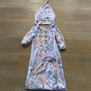 NB Caden Lane knot gown with hat